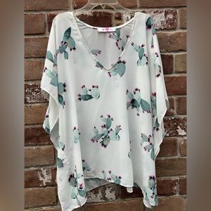 Buddy Love cactus blouse. Size M/L.